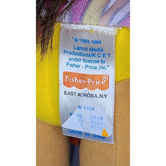 14" Vintage 1994 Fisher-Price Puzzle Place Kiki Flores Plush Doll Rubber Face - Picture 3 of 3